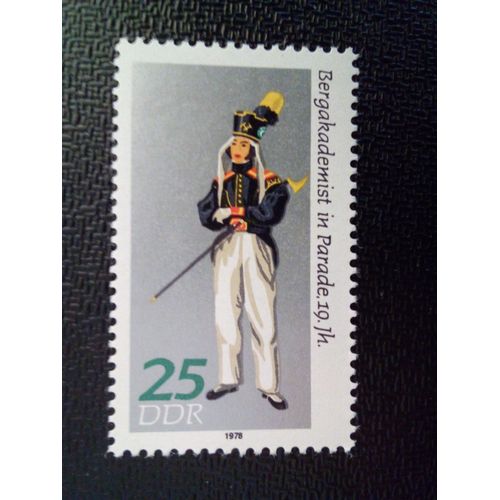 Timbre Allemagne / Rda Yt 1989 Costumes De Parade Des Mines Et De La Métallurgie Bergakademist 1978 ( 071112 )