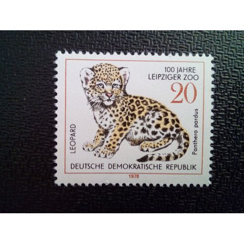 Timbre Allemagne / Rda Yt 1992 Léopard (Panthera Pardus) 1978 ( 071112 )