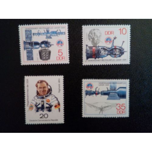Timbre Allemagne / Rda Yt 2028 A 2031 Séries: Programme Intercosmos, Vol Spatial Commun Urss-Ddr 1978 ( 071112 )