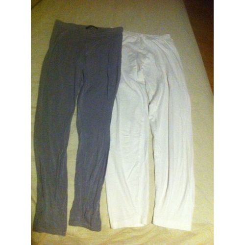 Legging Blanc Taille M Marque Est-Elle