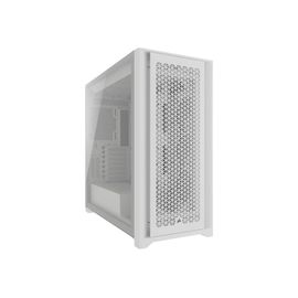 Boitier PC Moyen Tour E-ATX Corsair 5000D Core Airflow avec panneau vitré - Blanc