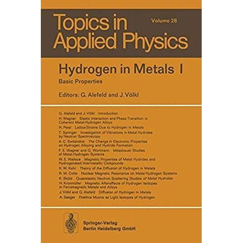 Hydrogen In Metals I