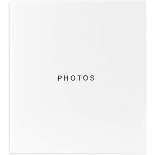 1 Paquet - Blanc Jocelyn Album photo simple et classique à 400 pochettes pour la maison et le bureau avec poche de rangement pour CD, 34 x 30,5 x 3,8 cm (L x l x H) pour afficher des photos de 1016 à