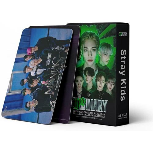 Bleu Kpop Stray Kids Oddinary Album Lomo Cards 55 Pièces, Mini Album De Cartes Photo, Photocards Stray Kids Photo Cards Set Fans Gift