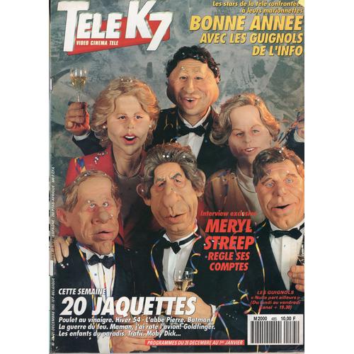 Télé K7 485 - Les Guignols - Meryl Streep - Vittorio Gassman - Patrick Sebastien - Robert Wagner - Veronique Genest - Tony Curtis Et Roger Moore - Mallory Nataf - Le Miel Et Les Abeilles - M Jackson