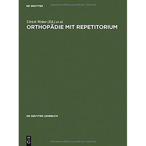 Orthopädie Mit Repetitorium