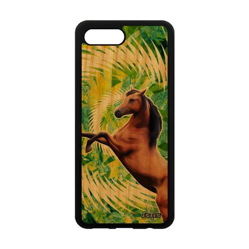 Coque Silicone Cheval Honor 10 Bois Fleurs Poulain Poney Case Housse Personnalisé Mandala Nature Design Animal Vert Caoutchouc De