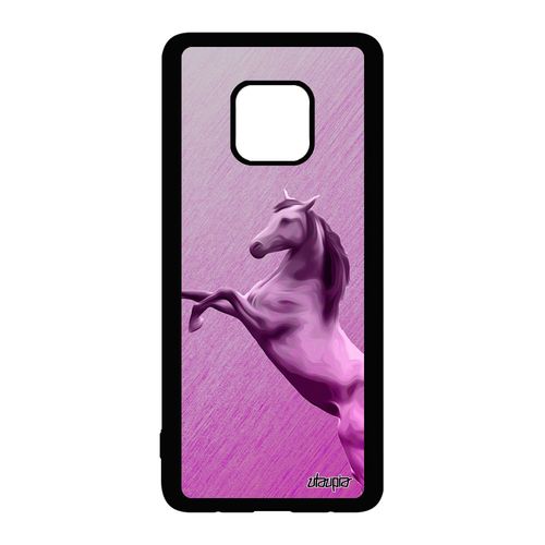 Coque Cheval Pour Huawei Mate 20 Pro En Silicone Effet Lya-L09 Dessin Case Poney Texture Animal Equitation Rose Design De Protection