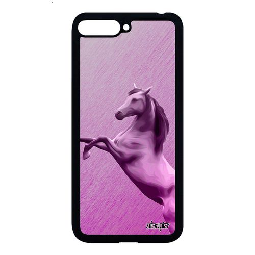 Coque Pour Huawei Y6 2018 Silicone Cheval Pas Cher Design Animaux Antichoc Poney Poulain Animal Telephone Effet Rose Rigide Texture