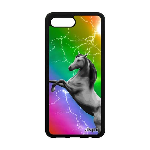 Coque Honor 10 Silicone Cheval Eclair Arc En Ciel Orage Jaune Case Design Multicolore Poney Equitation Telephone Poulain Housse De