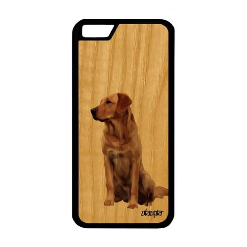 Coque En Bois Chien Iphone 6 6s Silicone Tpu Animal Chiot Labrador 128 Go Beige Telephone Golden Retriever Case Jolie Animaux