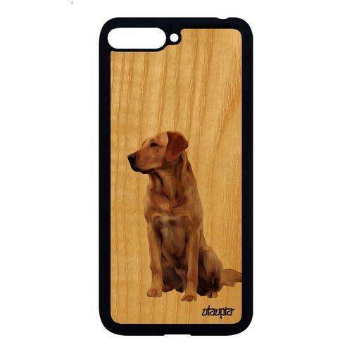 Coque Bois Pour Huawei Y6 2018 Silicone Chien Jolie Golden Retriever Design Animal Labrador 4g Animaux Chiot Beige Telephone Unique