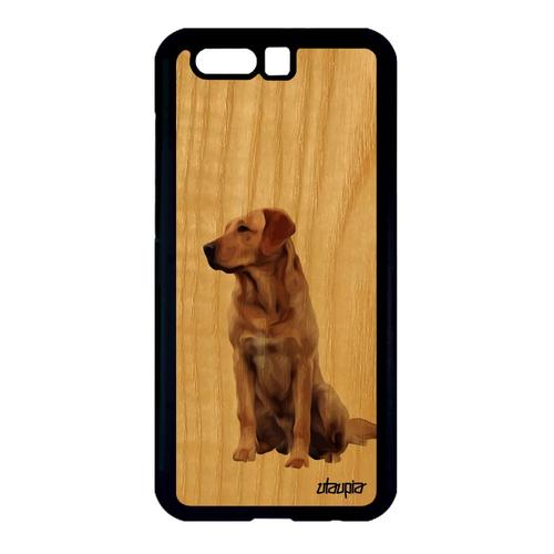 Coque Pour Honor 9 Bois Silicone Chien Beige Pas Cher Jolie Design Originale Animal Mobile Golden Retriever Animaux Housse Antichoc