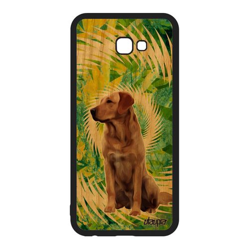 Coque Pour Samsung Galaxy J4 Plus 2018 Bois Silicone Chien Mobile Mandala Fleurs De Protection Animaux Vert Telephone Nature Animal