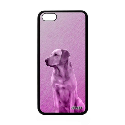 Coque Pour Iphone 5c Silicone Chien Personnalisé Housse Rose Animaux Labrador Golden Retriever Antichoc Design Animal Effet De Apple