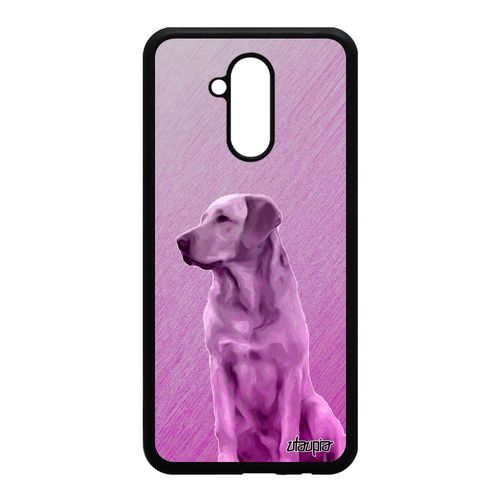 Coque Silicone Huawei Mate 20 Lite Chien Portable Cover Animaux Chiot Labrador Effet Design Canin Antichoc 4g Golden Retriever Rose