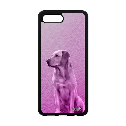 Coque Honor 10 Silicone Chien Texture Original Rigide Golden Retriever Rose Effet Canin Animaux Chiot Labrador Etui Housse Telephone