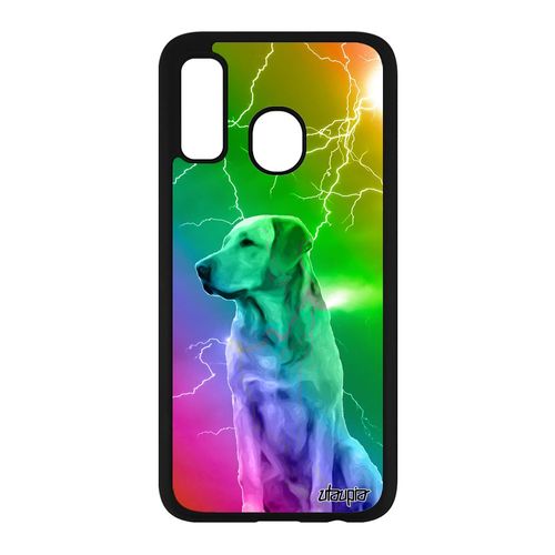 Coque Pour Samsung Galaxy A40 Silicone Chien Chiot Golden Retriever Multicolore Design Telephone Eclair Jaune Housse Labrador Unique