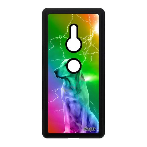 Coque Silicone Pour Sony Xperia Xz2 Chien Jaune Design Arc En Ciel Animal Multicolore Animaux Labrador Telephone Etui Housse Chiot