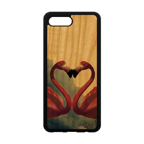 Coque Silicone Honor 10 En Bois Flamand Rose Animal Design Nuage Antichoc Ciel Unique Amour CUr Animaux Etui Romantique Oiseau Gel