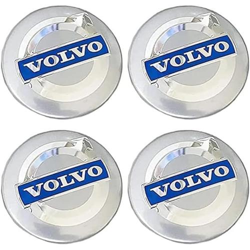 4 Pièces Auto Cache Moyeux Pour Volvo S80 2006-2011 63mm Roue Centrale Couvercle Moyeu Central Jante Couvre Centre Capuchons Roues Enjoliveurs