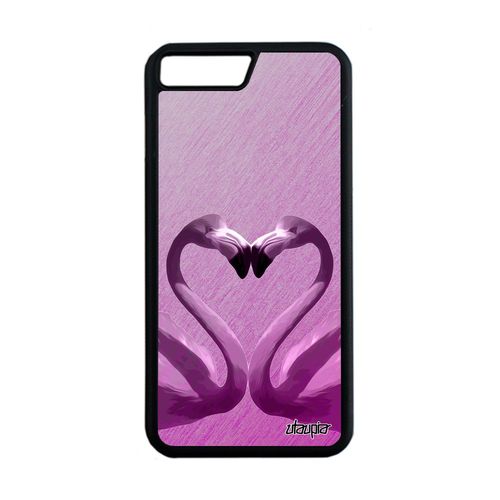 Coque Flamand Rose Iphone 7 Plus Silicone Texture Effet Telephone 4g CUr Amour Housse Design Echassier Animaux Rose Metal