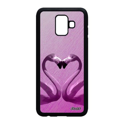 Coque Flamand Rose Pour Samsung Galaxy A6 2018 Silicone Rose Design Animal Echassier Animaux De Protection CUr Solide Etui Love