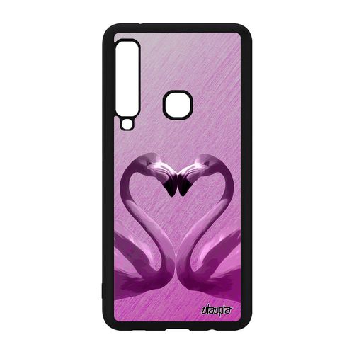Coque Samsung Galaxy A9 2018 Silicone Flamand Rose Design CUr Housse Love Animal Amour Rose Texture Case 4g Telephone Romantique De