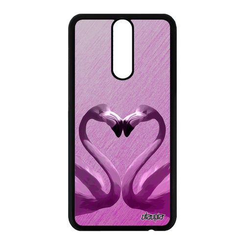Coque Silicone Pour Huawei Mate 10 Lite Flamand Rose Design Amour Love Telephone Animal Animaux Romantique De Protection Echassier