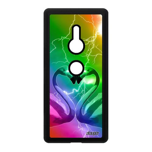 Coque Pour Sony Xperia Xz2 Silicone Flamand Rose Bumper Animaux C¿Ur Amour Design Aluminium Eclair Orage Animal Oiseau Antichoc Case
