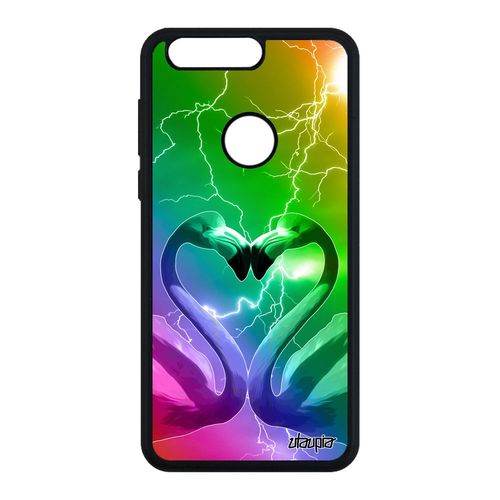 Coque Silicone Pour Honor 8 Flamand Rose Oiseau Romantique Metal Antichoc Multicolore Amour Unique 4g Orage Love Eclair Animal C¿Ur