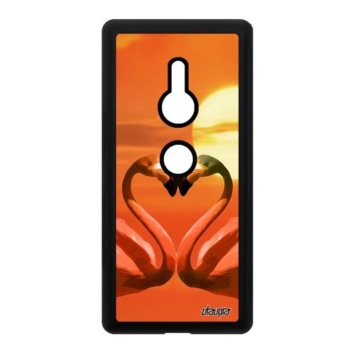 Coque Sony Xperia Xz2 Silicone Flamand Rose Animaux Couché De Soleil Telephone Amour Portable Afrique Love Personnalisé Oiseau C¿Ur