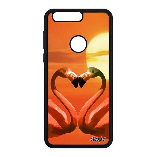 Coque Rigide Honor 8 Silicone Flamand Rose Romantique Tpu Animal Ciel Amour Couché De Soleil Afrique Design Love De Protection C¿Ur