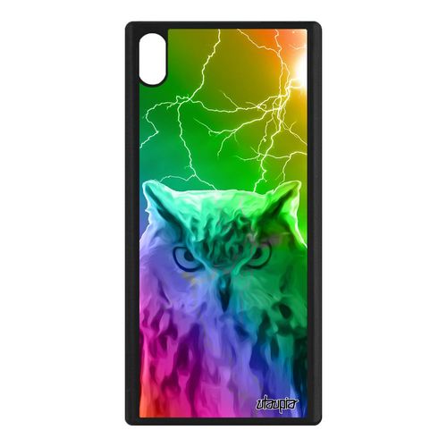 Coque Silicone Pour Sony Xperia Xa1 Ultra Hibou Animal Jaune Chouette Arc En Ciel Orage Animaux Telephone Case Design Housse Bumper
