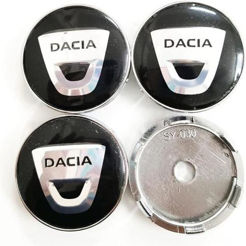 4 Pièces Auto Cache Moyeux pour Dacia Duster Logan Sandero Lodgy 60mm,Enjoliveurs Capuchons D'enjoliveur Anti Poussière Etanche Pneus Jantes Décoration Accessoires