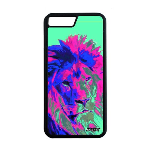 Coque Lion Iphone 7 Plus Silicone Peinture Fauve Street Art De Protection Pop Art Pochoir Roi Case Design Animaux Lionne Tpu