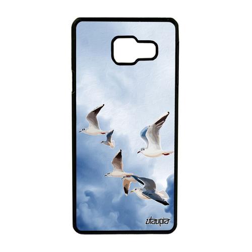 Coque Galaxy A3 2016 Silicone Oiseaux Mouettes Nuage Nature Animal Animaux Mobile Marin Bleu Antichoc Mer Etui Ciel Design Samsung