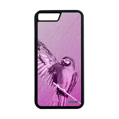 Coque Iphone 7 Plus Silicone Perroquet Design Perruche Telephone Effet Portable Animaux Tropical Rose Oiseau De Made In France