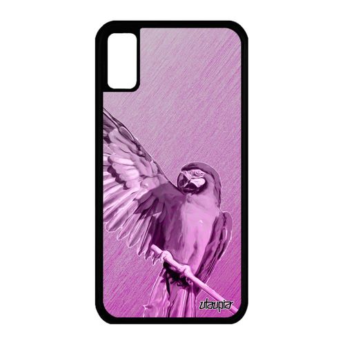 Coque Silicone Iphone Xs Perroquet Animaux Texture Rose Alu Oiseau Design De Protection Effet 64 Go 4g Perruche Made In France