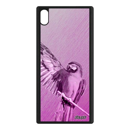 Coque Sony Xperia Xa1 Ultra Silicone Perroquet Rigide Telephone Design Etui Perruche Alu Rose Texture Souple Animaux Antichoc Oiseau