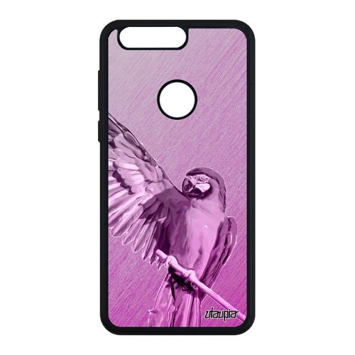 Coque Silicone Honor 8 Perroquet Animaux Oiseau Tpu Design Perruche Case Animal Rose Effet Tropical Texture Etui Unique Rigide De