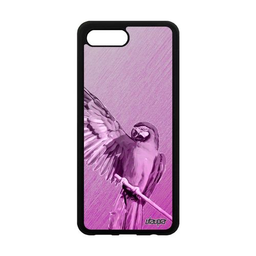 Coque Silicone Perroquet Honor 10 Design Effet Souple Perruche Texture Tropical Antichoc Rose Etui Animal Smartphone Oiseau Animaux