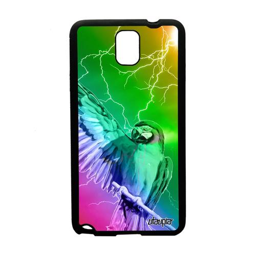 Coque Perroquet Pour Samsung Galaxy Note 3 Silicone Orage Jaune Case Oiseau Tropical Portable Design Perruche Sm-N9002 Original 4g