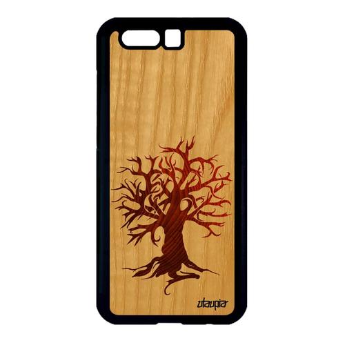 Coque Bois Naturel Veritable Honor 9 Silicone Peinture Arbre Zen 4g Portable Motif Telephone Artistique Marron Ecolo Nature De Vie