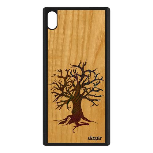 Coque Peinture Arbre Sony Xperia Xa1 Ultra En Bois Naturel Silicone Jaune Foret Zen Nature De Vie Art Telephone Motif Made In France