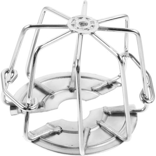 Argent Support De Gicleurs D'incendie Cache Anti-poussière pour Détecteur De Fumée Couvre-tête De Gicleur Dincendie Cage D'arrosage Vaporisateur Anneau De Retenue Acier Inoxydable Dn15