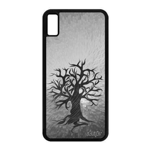 Coque Peinture Arbre Iphone Xs Max Silicone Art De Vie Naturel Nature Housse Motif Personnalisé Ecolo Ecologie Gris Etui Foret