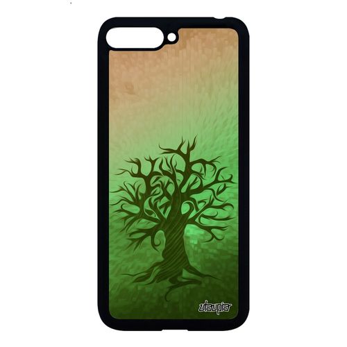 Coque Huawei Y6 2018 En Silicone Peinture Arbre Vert Naturel Foret Zen Alu 4g Portable Telephone Ecologie Motif Ecolo Made In France