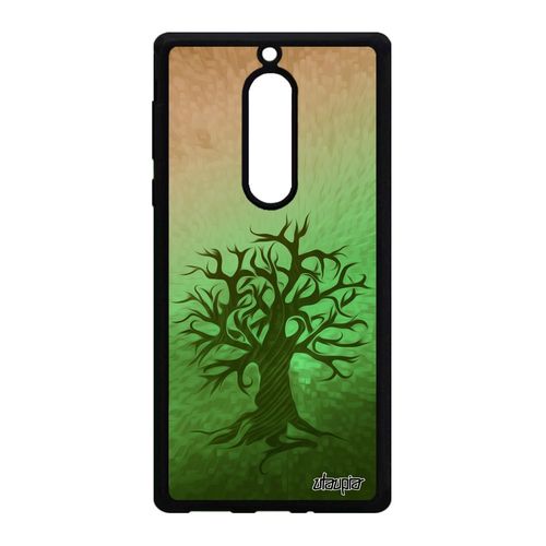 Coque Pour Nokia 5 Silicone Peinture Arbre Nature Smartphone Unique Zen Alu Decoratif Vert Naturel Ecologie Case Motif Foret Ecolo