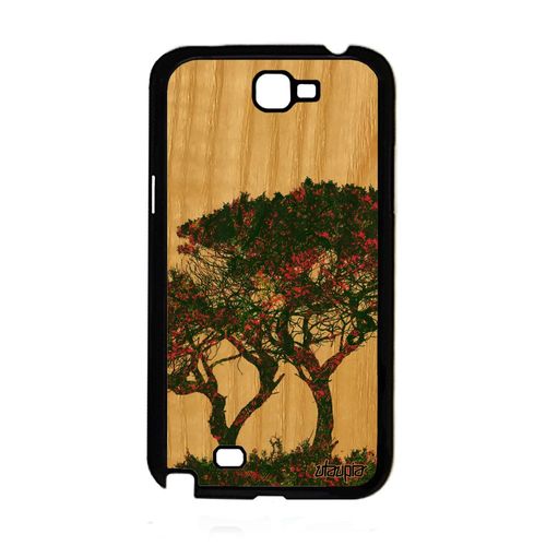 Coque Bois Naturel Pour Galaxy Note 2 Silicone Arbres Design Vert Paysage Ecologie Fleurs Peinture Rigide Ecolo Feuilles Zen Samsung